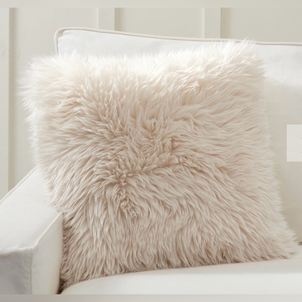 Pottery Barn 26x26 Luxe Faux Fur Pillow - 2